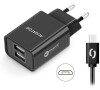 Aligator CD ALI MicroUSB 2xUSB výst. 2,4A, smart IC, černá