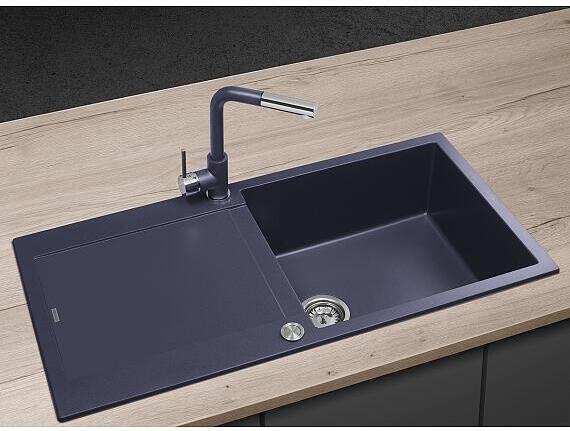 Granitový dřez Concept DG15L60dg Linea, tmavě šedý