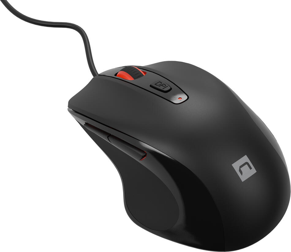 NATEC optická myš PIGEON 2/4 000 DPI/Kancelářská/Optická/4 000 DPI/Drátová USB/Černá (NMY-2047)