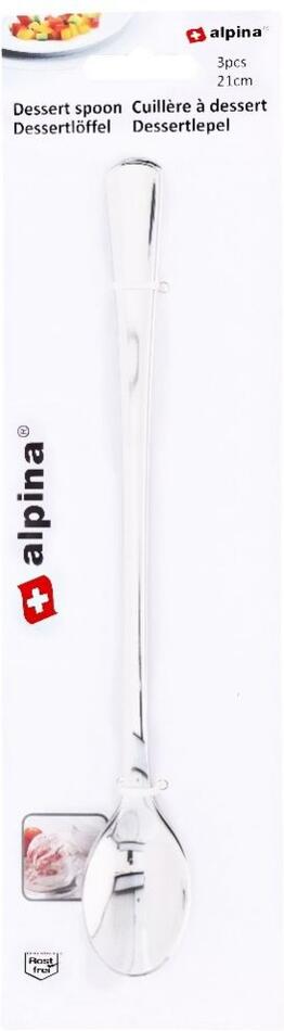 ALPINA Dezertní lžička nerez ocel sada 3 ks 21 cm ED-222456