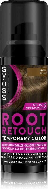 Syoss Root Retouch sprej pro dočasné zakrytí odrostů Hnědý, 120 ml
