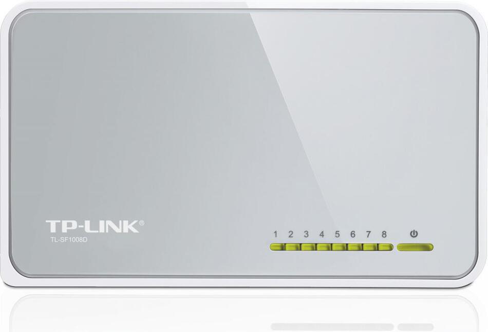 TP-Link switch TL-SF1008D (8x100Mb/s, fanless)