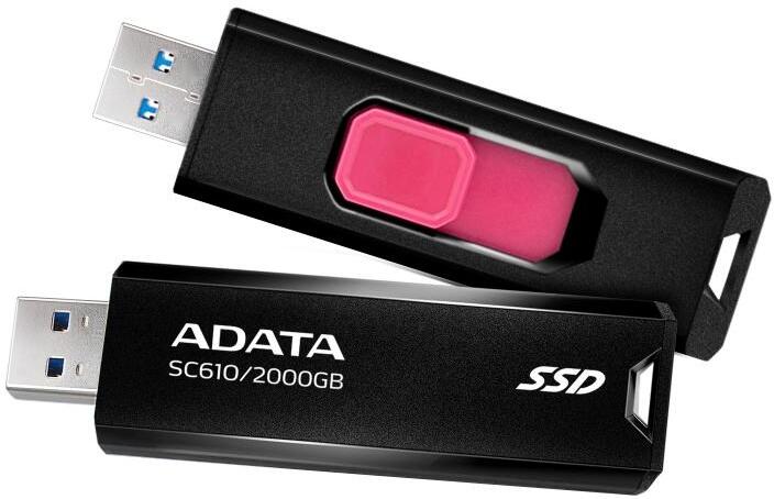 A-Data ADATA Externí SSD 2TB SC610, USB-A 3.2, černá (SC610-2000G-CBK/RD)