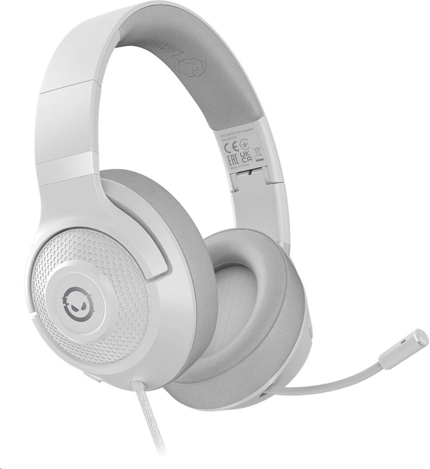 LORGAR herní headset Noah 101 drátový, 3.5 jack, 2m, bílá (LRG-GHS101W)