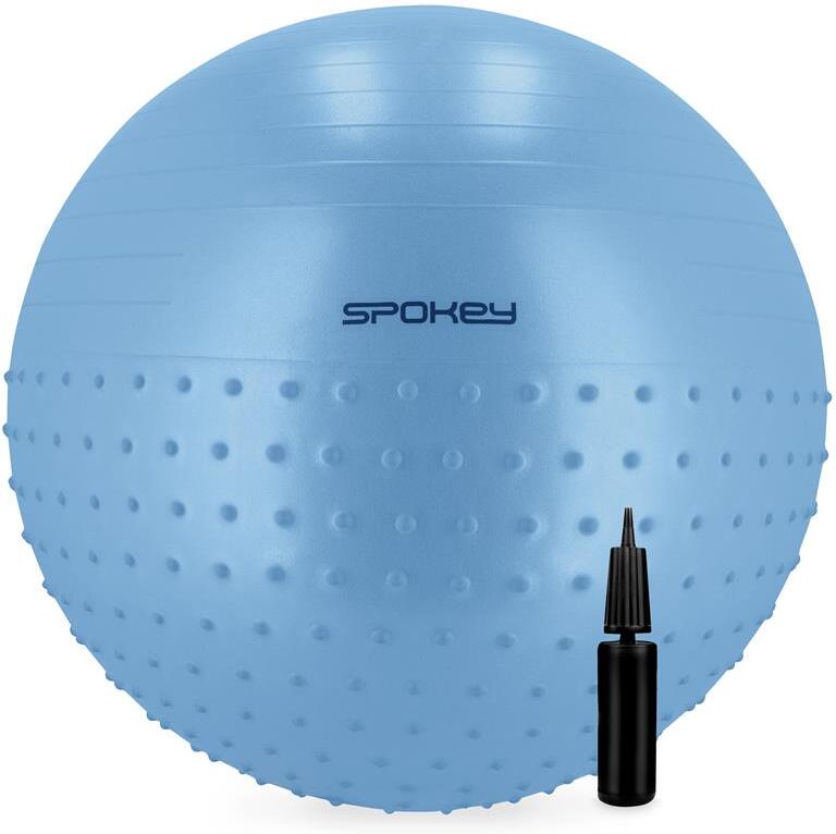 Spokey HALF FIT 2v1 Masážní gymnastický míč, 65 cm, modrý