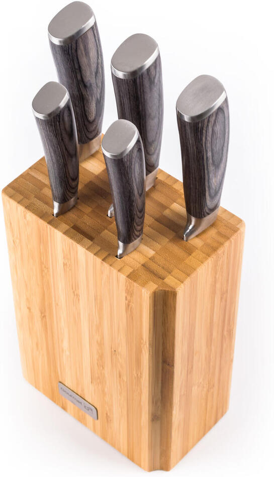 Sada nožů G21 Gourmet Stone 5 ks + bambusový blok