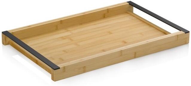 KELA Servírovací tác Kiril bambus černý 43,0x27,5x4,0cm KL-12598