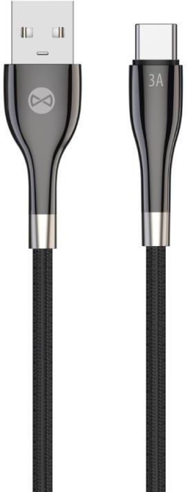 Kabel Forever Sleek USB/USB-C 1m 3A černý