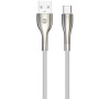 Kabel Forever Sleek USB/USB-C 1m 3A bílý