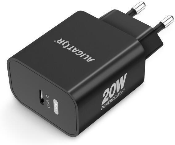 Rychlá nabíječka ALIGATOR PD 20W USB-C, černá