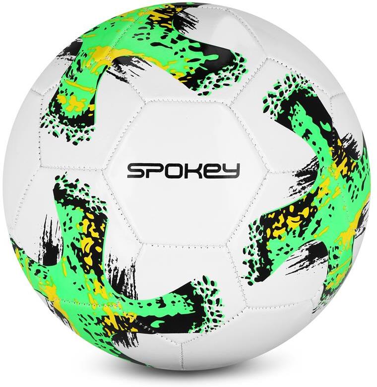 Spokey GOAL Fotbalový míč vel. 5, bílý se zeleným vzorem