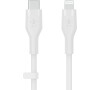 Belkin BOOST CHARGE™ Lightning/USB-C kabel, 1m, bílý - Flex (CAA009bt1MWH)