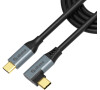 AKASA - Right Angle USB-C 100W PD Charging Cable (AK-CBUB68-10BK)