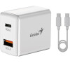 GENIUS rychlonabjec set PD-20ACP, 20W, rychl nabjen, USB-C PD3.0, USB-A QC3.0, 1m kabel USB-C USB-C, bl (32590009400)