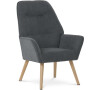 Křeslo, šedá látka, AK-312 GREY2 Autronic