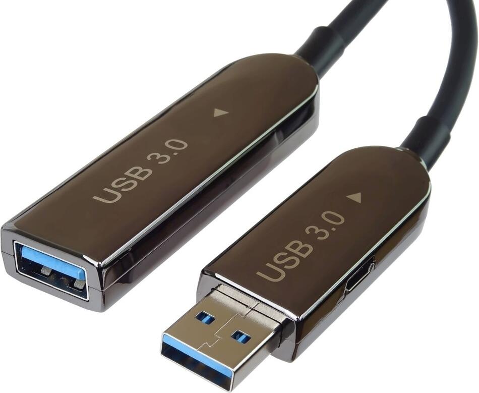 PREMIUMCORD USB 3.2 + 2.0 AOC kabel A/M - A/F 30m (ku3fiber30)