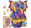 Puzzle Puzzler dřevěné, barevné - Začarovaný drak