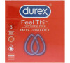 Durex Feel Thin Extra Lubricated kondomy 3 ks