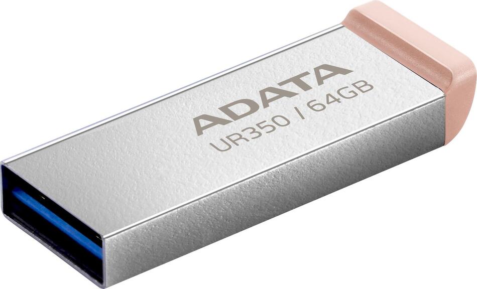 A-Data ADATA Flash Disk 64GB UR350, USB 3.2 Dash Drive, kov hnědá (UR350-64G-RSR/BG)