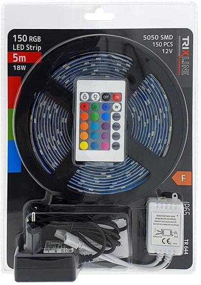 LED pásek 12V 5050 30LED/m IP65 18W TRIXLINE TR 644 RGB 5m