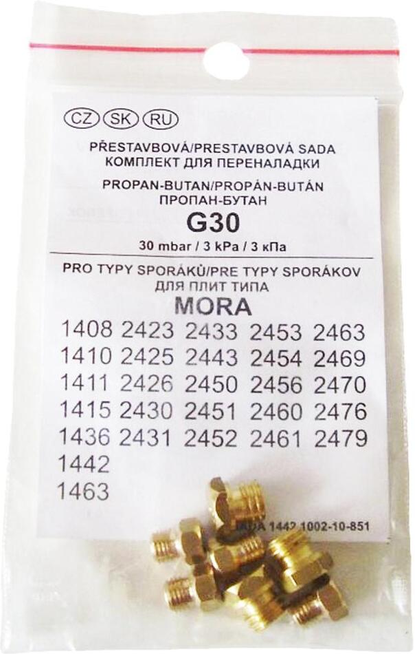 Příslušenství ke sporákům MORA Univerzálni trysky na PB pro sporáky š. 50 a 60 cm / 910057