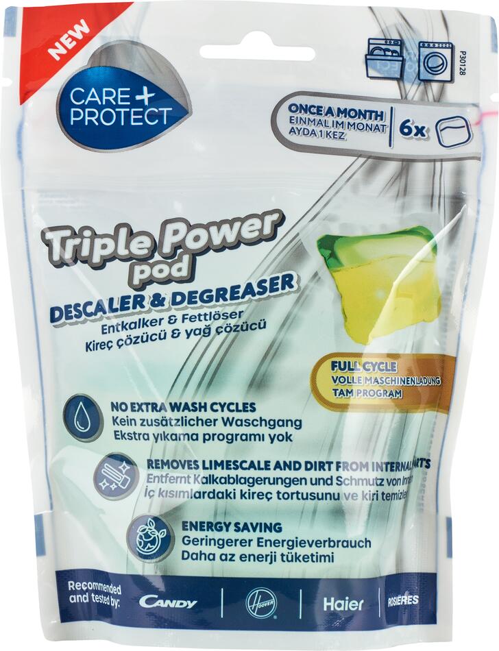 Čistící tablety pro pračky a myčky Care+Protect CPPPODWMDW Triple