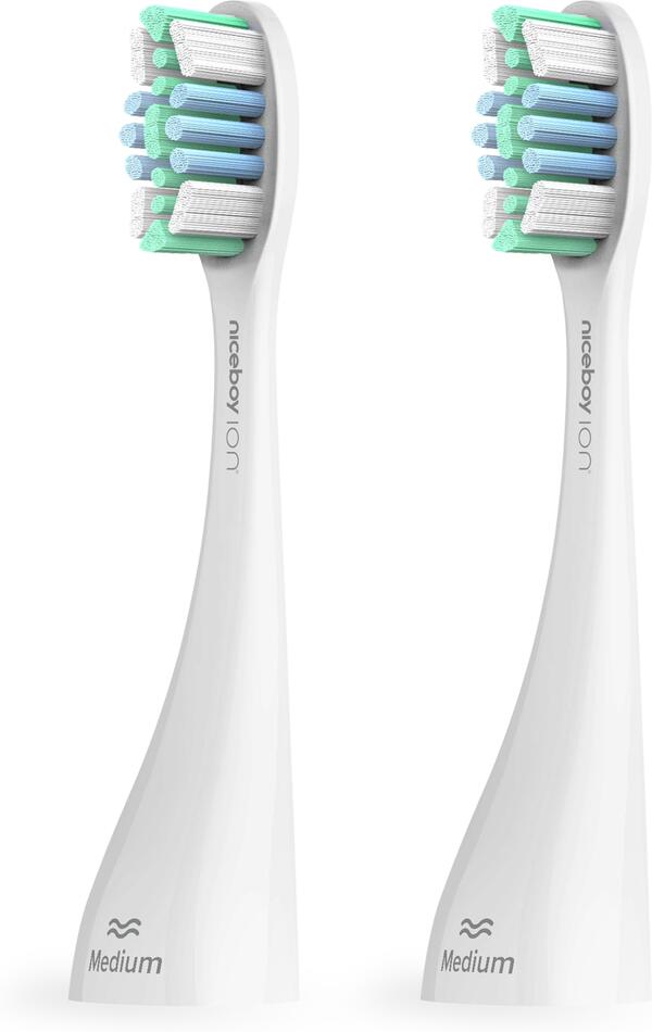 Náhradní hlavice Niceboy ION Sonic PRO UV Medium bílé 2 ks