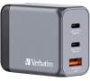 Cestovn adaptr Verbatim GNC-65, GaN, 2xUSB-C PD 65W