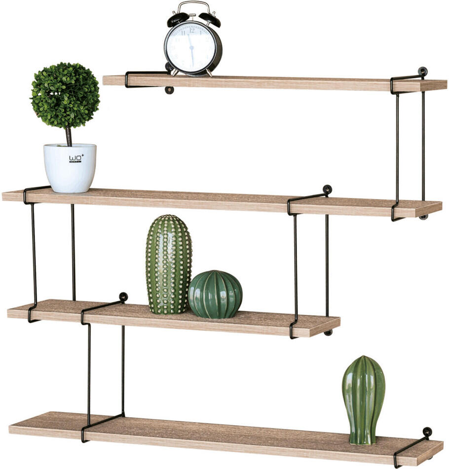 Polička Autronic P-065 OAK, kov, hnědá