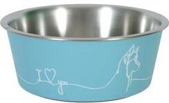 Miska nerez pes LOVE DOG 400ml modrá Zolux