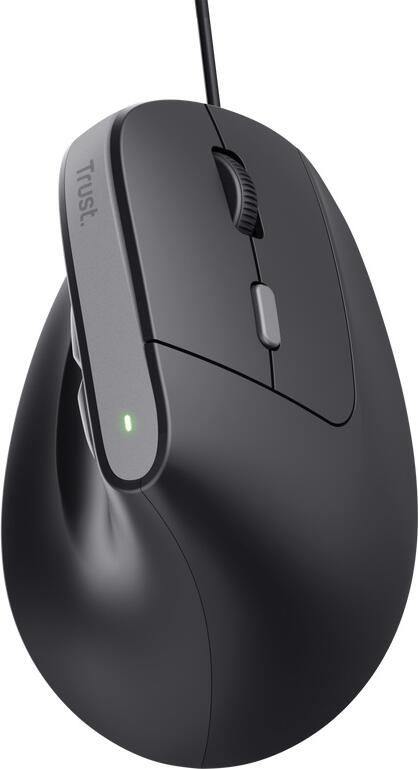Trust Bayo II/Vertikální/Optická/Pro praváky/2 400 DPI/Drátová USB/Černá (25144)