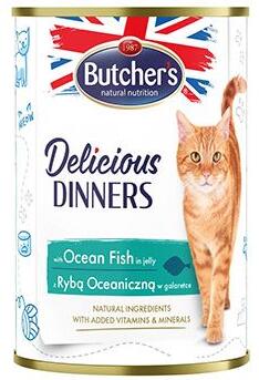 Butcher's Cat Delic.Dinners moř.ryby v želé konz.400g