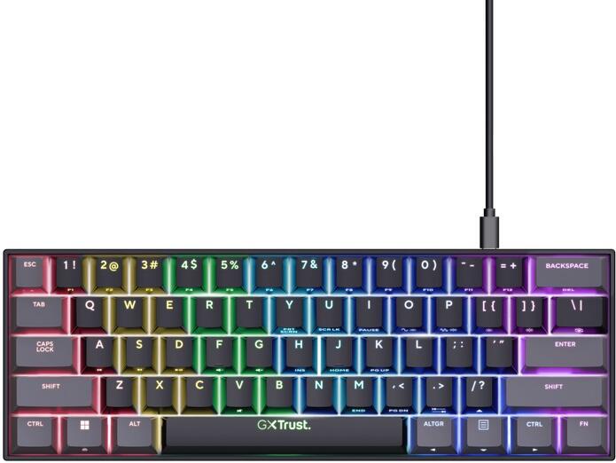 Trust Gaming GXT 867 Acira/Drátová USB/US layout/Černá (24882)
