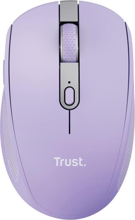 Trust Ozaa/Kancelářská/Optická/Pro praváky/3 200 DPI/USB+BT/Fialová (25384)