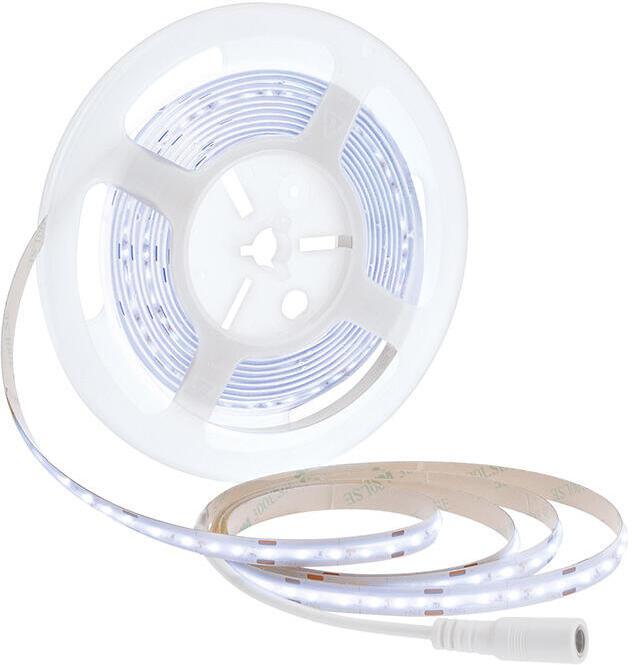 Solight LED COB pásek, sada s adaptérem, vypínač, 5m, 8W/m, 800lm/m, studená bílá
