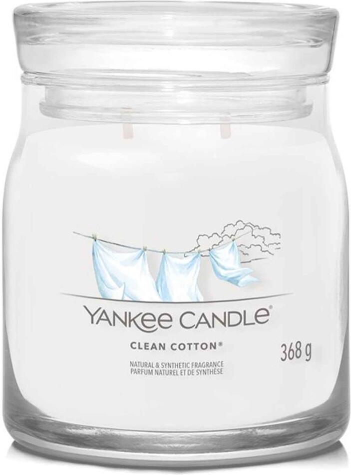 Yankee Candle Clean Cotton signature svíčka střední 368 g