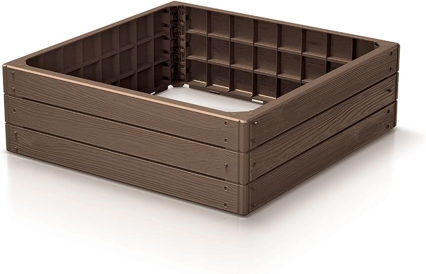 Vyvýšený záhon Prosperplast BASE WOODY hnědý 75,6 cm