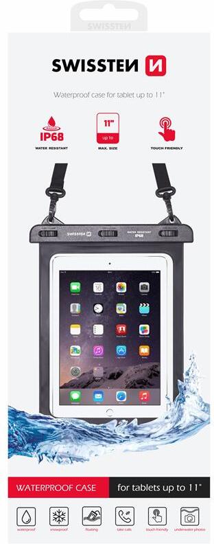 SWISSTEN VODOTĚSNÉ POUZDRO PRO TABLET 11" ČERNÉ
