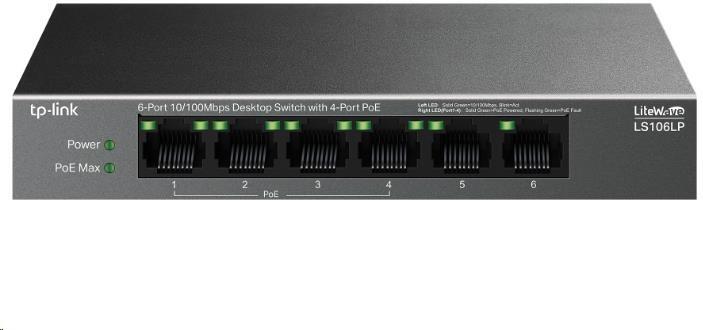 TP-Link LS106LP 6x10/100 (4xPOE) Desktop switch