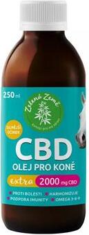 Zelená Země CBD olej pro koně Extra 2000mg, 250ml