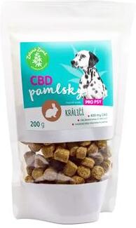 Zelená Země CBD pamlsky pro psy králičí 200g