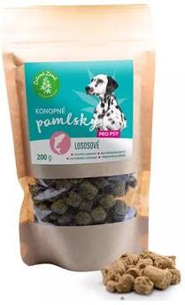 Zelená Země Konopné pamlsky pro psy lososové 200g