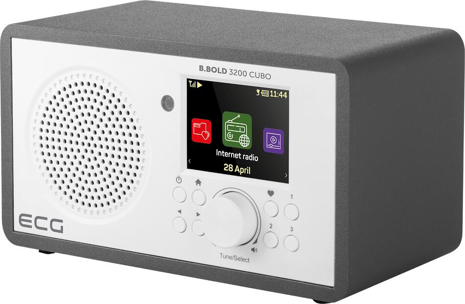 Rádio ECG B.BOLD 3200 CUBO, bílé