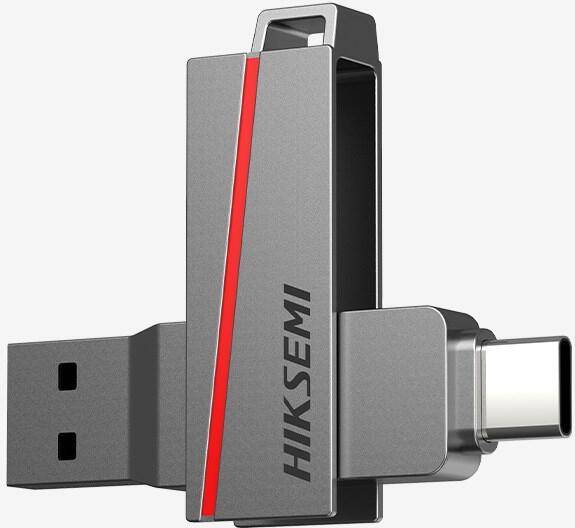 Hikvision HIKSEMI Flash Disk 32GB Dual, USB 3.2 (R:30-150 MB/s, W:15-45 MB/s) (HS-USB-E307C(STD) / 32G / U3 / NEWSEMI / WW)