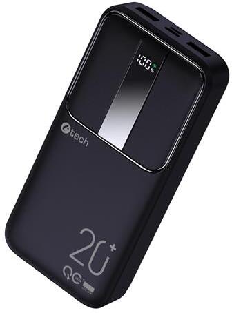 Powerbanka C-Tech 20000mAh, Li-Pol, 22,5W, USB-C/USB-A/micro USB (PBPD-20)