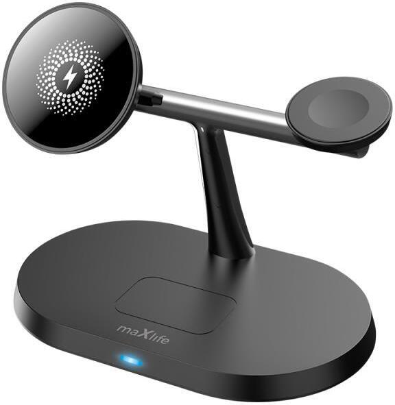 Bezdrátový nabíjecí stojánek Maxlife MXWC-03 15W 3v1 černý
