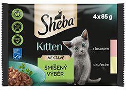Sheba kapsa Kitten mix výběr ve šťávě 4x85g