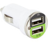 SBOX nabíječka do auta, 2 USB, max. 2,1A, bílá (CC-221W)