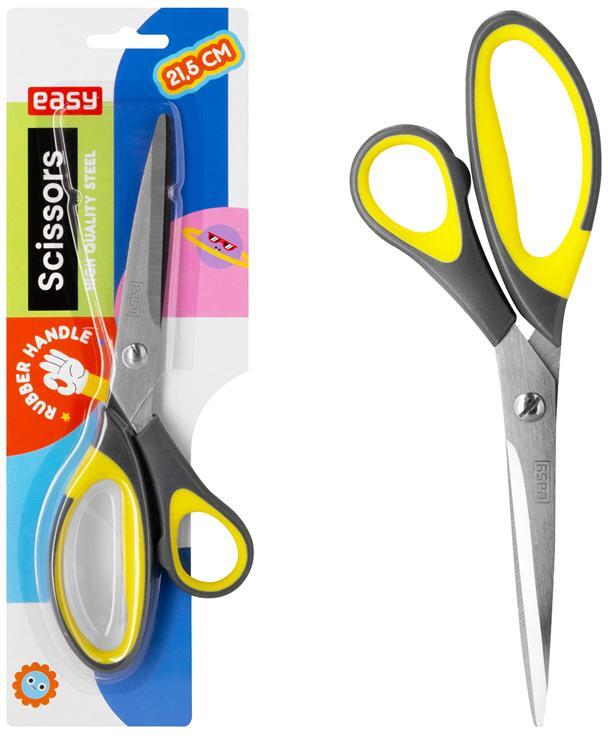 EASY Kancelářské nůžky 21,5 cm, pogumované rukojeti
