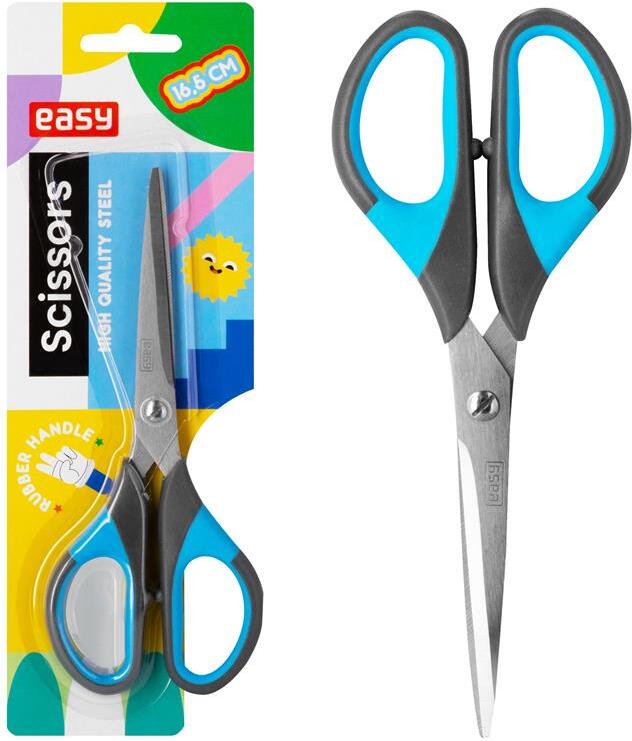 EASY Kancelářské nůžky 16,5 cm, pogumované rukojeti